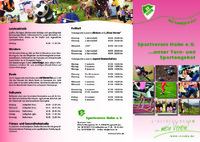 Flyer Sportverein Hahn E V Fussball Turnen Tischtennis Wandern Vereinsflyer